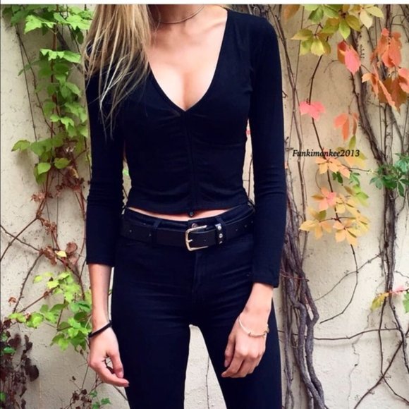 Brandy Melville Tops - Brandy Melville Black Long Sleeve